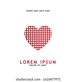 Heart icon vector. Love symbol. Valentine's Day sign, emblem isolated on white background. Flat style for graphic and web design, logo
