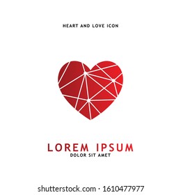 Heart icon vector. Love symbol. Valentine's Day sign, emblem isolated on white background. Flat style for graphic and web design, logo