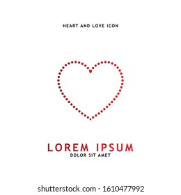 Heart icon vector. Love symbol. Valentine's Day sign, emblem isolated on white background. Flat style for graphic and web design, logo