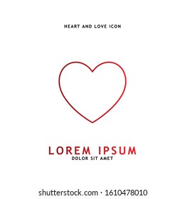 Heart icon vector. Love symbol. Valentine's Day sign, emblem isolated on white background. Flat style for graphic and web design, logo