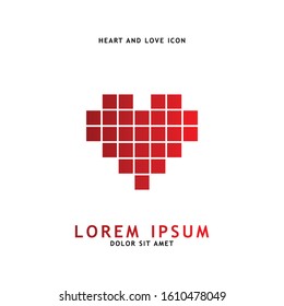 Heart icon vector. Love symbol. Valentine's Day sign, emblem isolated on white background. Flat style for graphic and web design, logo