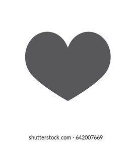 Heart Icon Vector. Love symbol. Valentine's Day sign, emblem isolated on white background with shadow, Flat style for graphic and web design, logo. EPS10