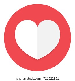 Heart Icon Vector. Love symbol. Valentine's Day sign, emblem isolated on white background 