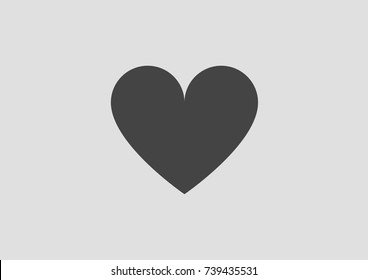 Heart Icon Vector. Love symbol. Valentine's Day sign, emblem isolated on white background with shadow, Flat style for graphic and web design, logo.