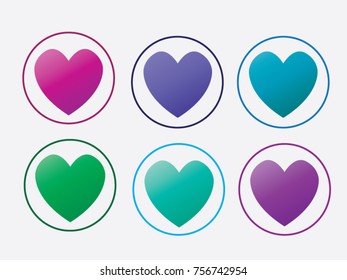 Heart Icon Vector. Love symbol. Valentine's Day sign, emblem isolated on white background with shadow, Flat style for graphic and web design, logo. EPS10 pictogram