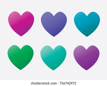 Heart Icon Vector. Love symbol. Valentine's Day sign, emblem isolated on white background with shadow, Flat style for graphic and web design, logo. EPS10 pictogram