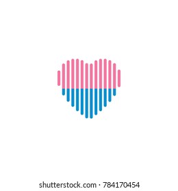 Heart Icon Vector. Love symbol. Valentine's Day sign, emblem isolated on white background, Flat style for graphic and web design, logo. EPS10 pictogram