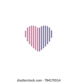 Heart Icon Vector. Love symbol. Valentine's Day sign, emblem isolated on white background, Flat style for graphic and web design, logo. EPS10 pictogram