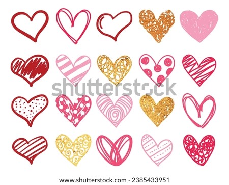 Heart icon vector, Love symbol, Valentine's Day sign, Heart linear icon, Hearts vector collection, Love Symbols vol 168 Foto stock © 