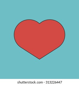 heart icon vector object picture image graphic art eps drawing