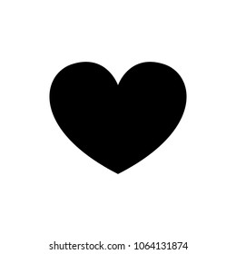 Heart icon vector on white background.