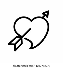 heart icon vector on white background