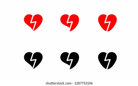 heart icon vector on white background