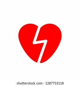 heart icon vector on white background
