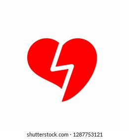 heart icon vector on white background