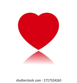 Heart icon vector on white background