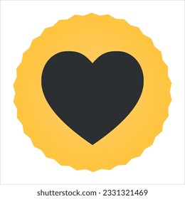 Heart icon. Vector on white background