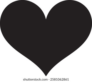 Heart icon vector on white background.