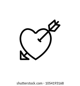 Heart Icon Vector. Perfect Love symbol. Valentine's Day sign, emblem isolated on white background with shadow, Flat style for graphic and web design, logo. 50 x 50 px 