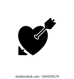 Heart Icon Vector. Perfect Love symbol. Valentine's Day sign, emblem isolated on white background with shadow, Flat style for graphic and web design, logo. 50 x 50 px 