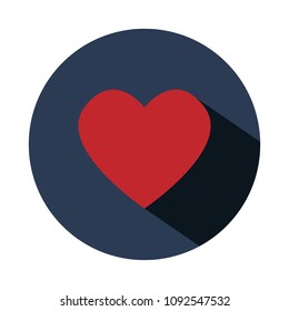 Heart Icon Vector. Perfect Love symbol. Valentine's Day sign, emblem isolated on dark background