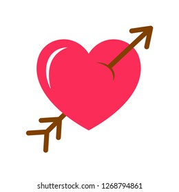 Heart Icon Vector. Perfect Love symbol. Valentine's Day sign