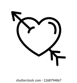 Heart Icon Vector. Perfect Love symbol. Valentine's Day sign