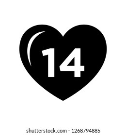 Heart Icon Vector. Perfect Love symbol. Valentine's Day sign