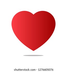 Heart Icon Vector. Perfect Love symbol. Valentine's Day sign in flat design for graphic and web design