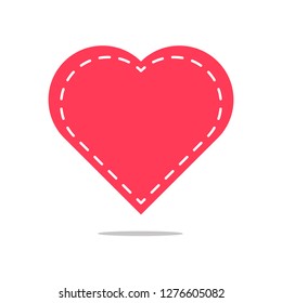 Heart Icon Vector. Perfect Love symbol. Valentine's Day sign in flat design for graphic and web design