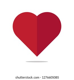 Heart Icon Vector. Perfect Love symbol. Valentine's Day sign in flat design for graphic and web design