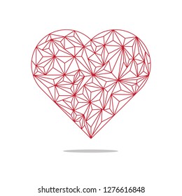 Heart Icon Vector - Perfect Love symbol. Valentine's Day sign in flat line design for graphic and web design