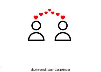 Heart Icon Vector. Perfect Love symbol. Valentine's Day sign, emblem isolated on white background with shadow, Flat style for graphic and web design, logo. EPS10 black pictogram. - Vector