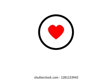 Heart Icon Vector. Perfect Love symbol. Valentine's Day sign, emblem isolated on white background with shadow, Flat style for graphic and web design, logo. EPS10 black pictogram. - Vector