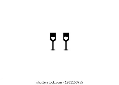 Heart Icon Vector. Perfect Love symbol. Valentine's Day sign, emblem isolated on white background with shadow, Flat style for graphic and web design, logo. EPS10 black pictogram. - Vector