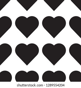 Heart Icon Vector. Perfect Love symbol. Heart sign emblem isolated on white background. Seamless heart pattern