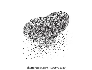 Heart Icon Vector Perfect Love symbol Valentine's Day sign white background dots illustration 3d perspective