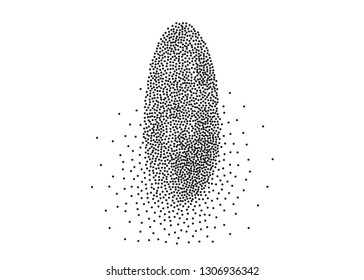 Heart Icon Vector Perfect Love symbol Valentine's Day sign white background dots illustration 3d perspective