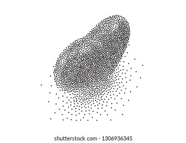 Heart Icon Vector Perfect Love symbol Valentine's Day sign white background dots illustration 3d perspective