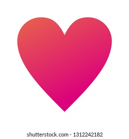 Heart Icon Vector. Perfect Love symbol. Valentine's Day sign, emblem isolated on white background with shadow, Flat style for graphic and web design, logo. EPS10 black pictogram.