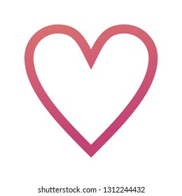 Heart Icon Vector. Perfect Love symbol. Valentine's Day sign, emblem isolated on white background with shadow, Flat style for graphic and web design, logo. EPS10 black pictogram.