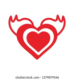 Heart Icon Vector. Perfect Love symbol. Valentine's Day sign, emblem isolated on white background with shadow, Flat style for graphic and web design, logo. EPS10 black pictogram. - Vector