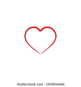 Heart Icon Vector. Perfect Love symbol. Valentine's Day sign.