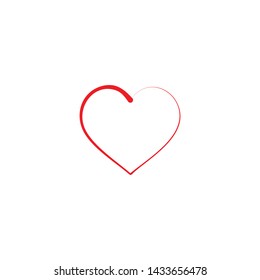 Heart Icon Vector. Perfect Love symbol. Valentine's Day sign.