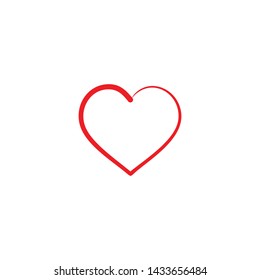 Heart Icon Vector. Perfect Love symbol. Valentine's Day sign.