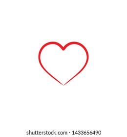 Heart Icon Vector. Perfect Love symbol. Valentine's Day sign.
