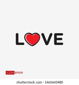 Heart Icon Vector. Perfect Love symbol. Valentine's Day sign, emblem isolated on white background with shadow, Flat style for graphic and web design, logo. EPS10 black pictogram