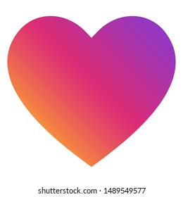 Heart Icon Vector. Perfect Love symbol. Trendy multicolor logo. Isolated illustration on white background.