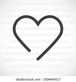 Heart Icon Vector. Perfect Love symbol. Valentine's Day sign 