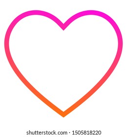 Heart Icon Vector. Perfect Love symbol. Trendy multicolor logo. Isolated illustration on white background.